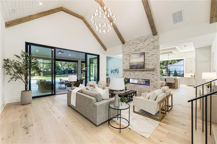 Furnished interior view inside a new home in , Alpharetta (Image 59).