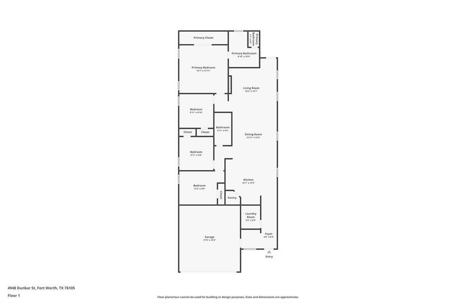 2D floor plan layout of this home in , Fort Worth, TX (Image 4). 2D floor plan layout of this home in , Fort Worth, TX (Image 4).