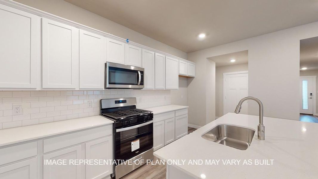Representative furnished interior of a home built from the Caden by D.R. Horton in Yowell Ranch, Killeen (Image 3).