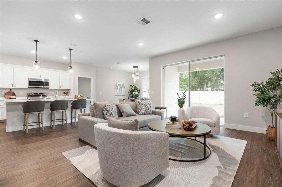 Furnished interior view inside a new home in Palm Coast, Palm Coast (Image 2). Furnished interior view inside a new home in Palm Coast, Palm Coast (Image 2).