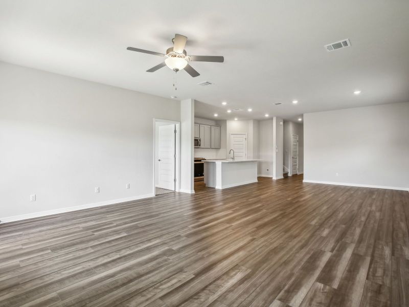 The Reynolds open concept floorplan is great for hosting guests.