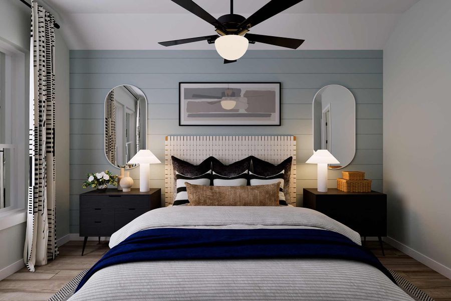 Representative furnished interior of a home built from the The Willow by David Weekley Homes in Beacon Point at Lago Mar 50’ Homesites, Texas City (Image 4).