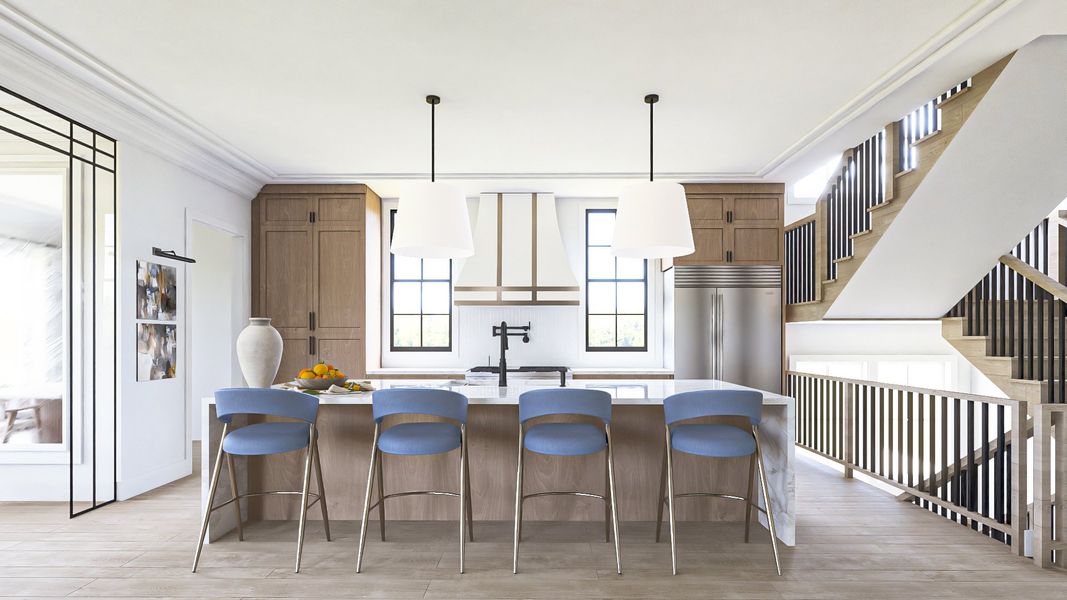 Representative furnished interior of a home built from the Laurel by Arkan Homes in Echo at Crabapple, Alpharetta (Image 5).