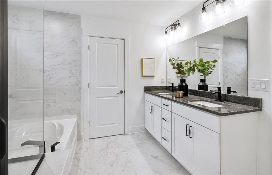 Furnished interior view inside a new home in Hunters Creek, Flowery Branch (Image 27).