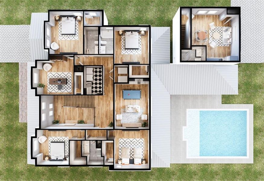 2D floor plan layout of this home in , Tampa, FL (Image 3).