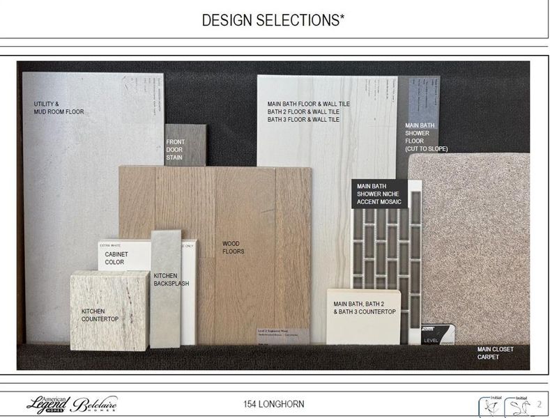 Representative photo of design selections for 154 Longhorn Bend