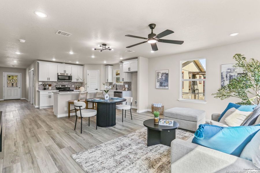 Furnished interior view inside a new home in , San Antonio (Image 5). Furnished interior view inside a new home in , San Antonio (Image 5).