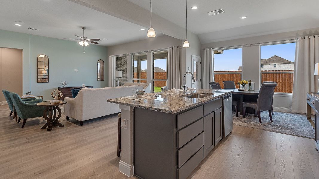 Representative furnished interior of a home built from the Guadalupe by D.R. Horton in Eden Ranch, Arlington (Image 9).