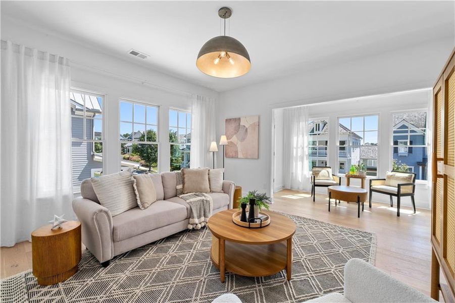 Furnished interior view inside a new home in Vickery, Cumming (Image 37). Furnished interior view inside a new home in Vickery, Cumming (Image 37).