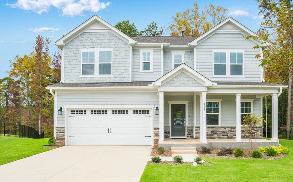 Representative exterior photo of a completed home built from the Andrews by Taylor Morrison in Hickory Grove, Sanford, NC (Image 20).