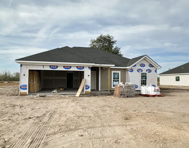 In-progress construction of a new home in Tibet Road at Sassafras, Allenhurst, GA (Image 3).