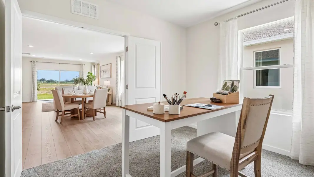 Furnished interior view inside a new home in Mockingbird Reserve at Winding Oaks, Ocala (Image 14).