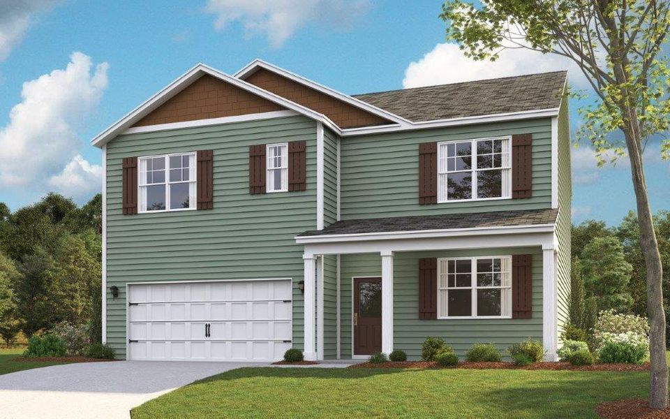 Representative exterior photo of a completed home built from the Hayden by D.R. Horton in The Ridge at Neals Landing, Knoxville, TN (Image 2).