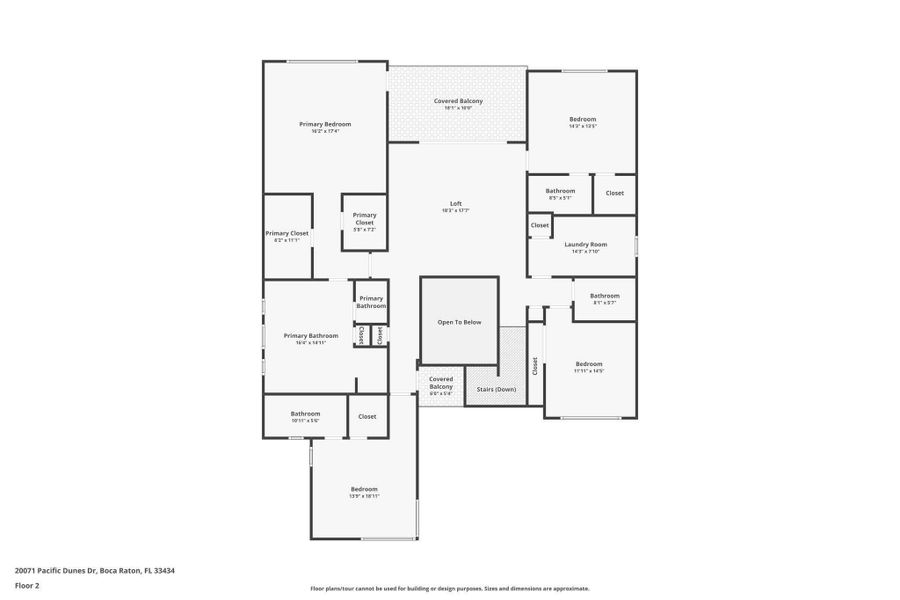 2D floor plan layout of this home in , Boca Raton, FL (Image 5). 2D floor plan layout of this home in , Boca Raton, FL (Image 5).