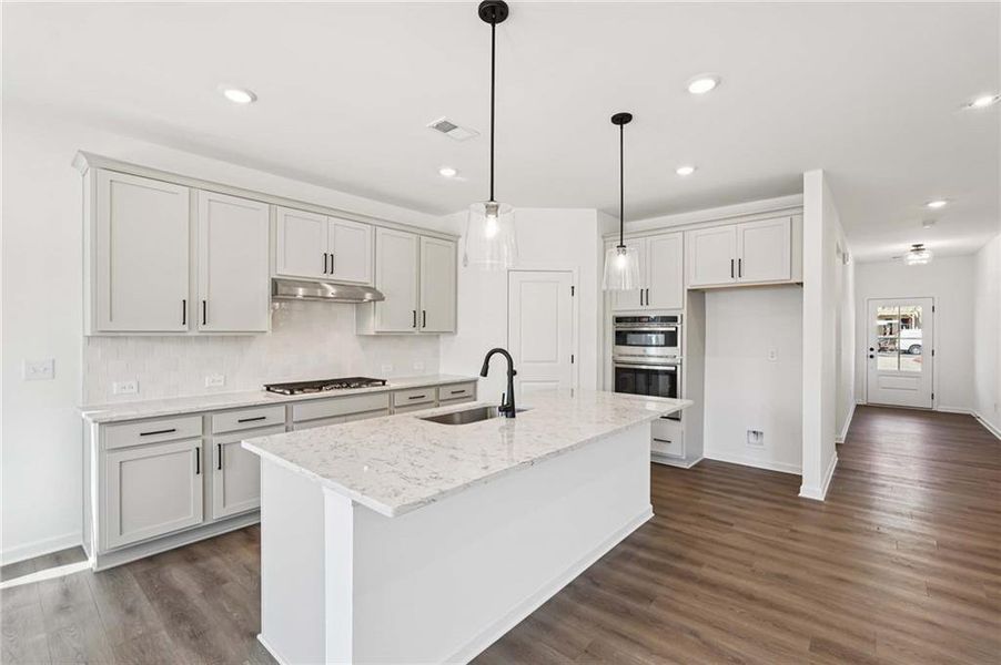 Furnished interior view inside a new home in Arbors at Richland Creek, Buford (Image 5). Furnished interior view inside a new home in Arbors at Richland Creek, Buford (Image 5).
