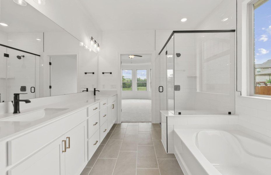 Furnished interior view inside a new home in Saddleback at Santa Rita Ranch, Liberty Hill (Image 6). Furnished interior view inside a new home in Saddleback at Santa Rita Ranch, Liberty Hill (Image 6).