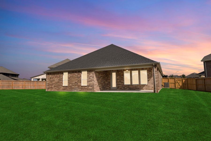 Exterior details and patio area of a home in Westland Ranch 60' Homesites, League City (Image 3).