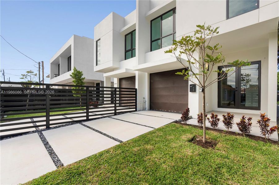 Exterior details and patio area of a home in , Miami (Image 3). Exterior details and patio area of a home in , Miami (Image 3).
