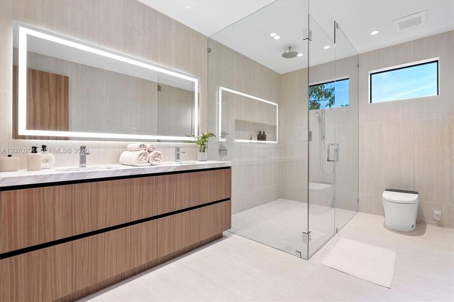 Furnished interior view inside a new home in , Miami (Image 12).