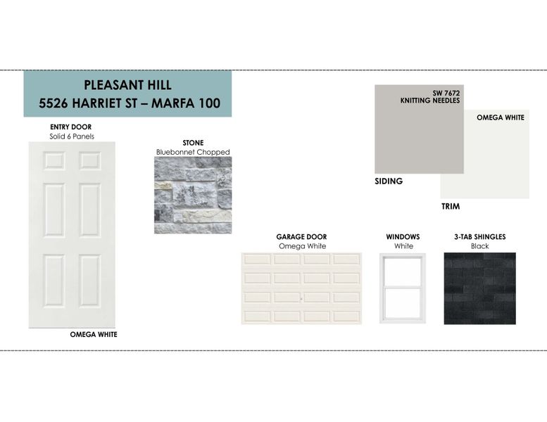 Sample of building materials used in homes in Pleasant Hill, Bryan (Image 3). Sample of building materials used in homes in Pleasant Hill, Bryan (Image 3).