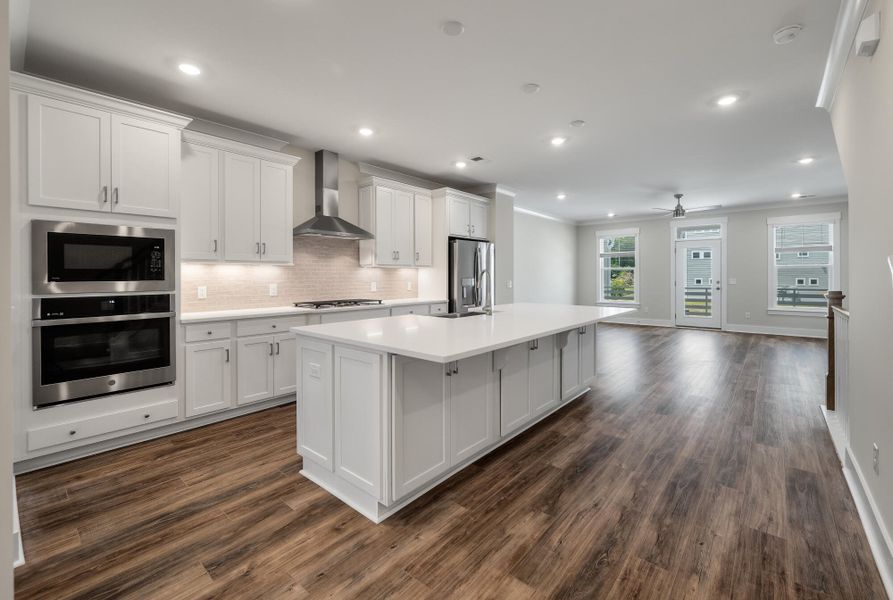 Furnished interior view inside a new home in The Bluffs at Pinefield Townhomes, Charleston (Image 8).