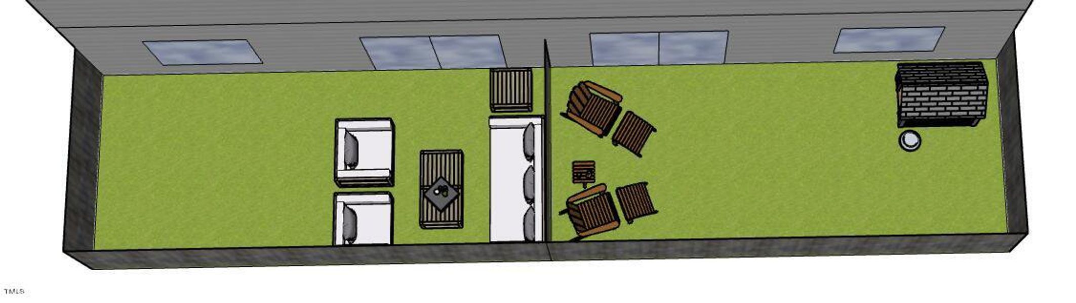 1st floor Yard Space Rendering