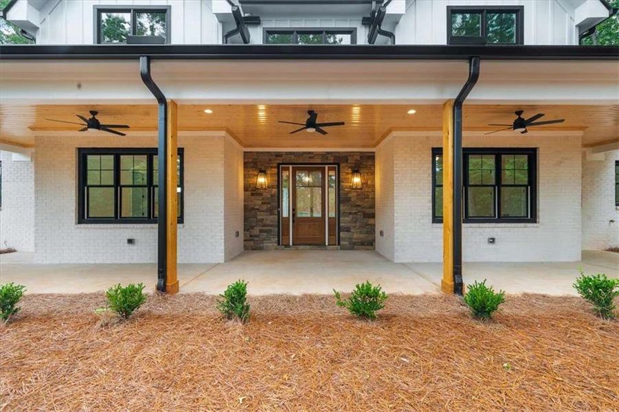 Exterior details and patio area of a home in , Cornelia (Image 42).