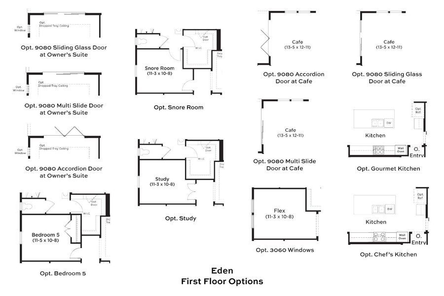 2D floor plan layout for the Eden by DRB Elevate. in Summerwind Crossing at Lakes of Cane Bay, Summerville, SC (Image 4).