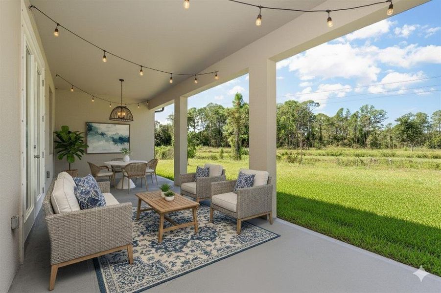 Exterior details and patio area of a home in , Palm Bay (Image 4). Exterior details and patio area of a home in , Palm Bay (Image 4).