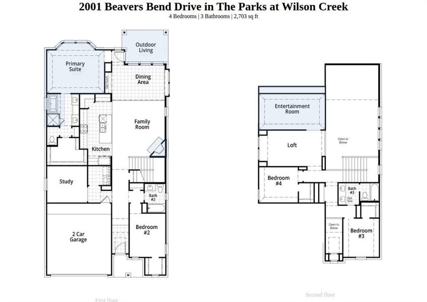 2D floor plan layout of this home in The Parks at Wilson Creek: 50ft. lots, Celina, TX (Image 2). 2D floor plan layout of this home in The Parks at Wilson Creek: 50ft. lots, Celina, TX (Image 2).