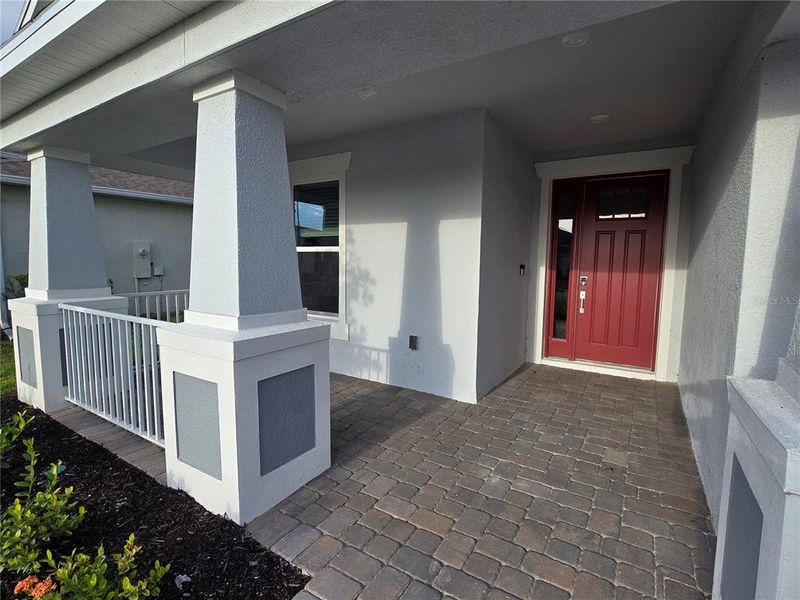Exterior details and patio area of a home in The Cove at West Port, Port Charlotte (Image 12). Exterior details and patio area of a home in The Cove at West Port, Port Charlotte (Image 12).