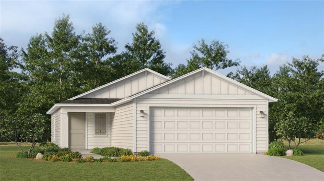 Front exterior of a new home in , Ocala, FL, highlighting curb appeal (Image 1). Front exterior of a new home in , Ocala, FL, highlighting curb appeal (Image 1).