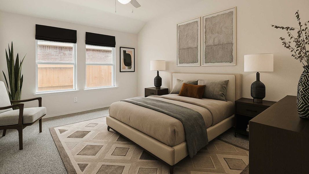 Furnished interior view inside a new home in Sunterra, Katy (Image 8).