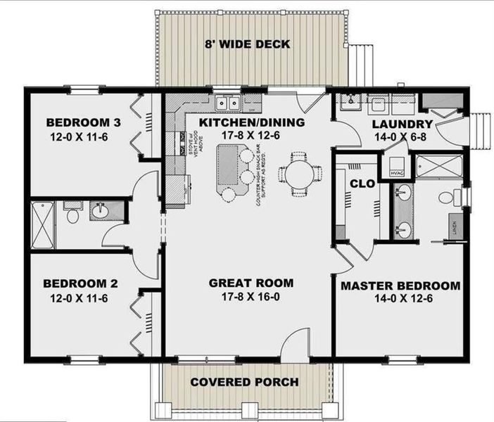 2D floor plan layout of this home in , Tallapoosa, GA (Image 3).