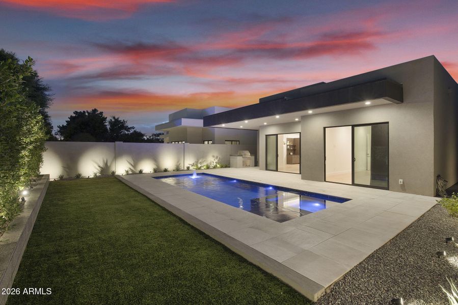 Backyard Pool & Spa Side View