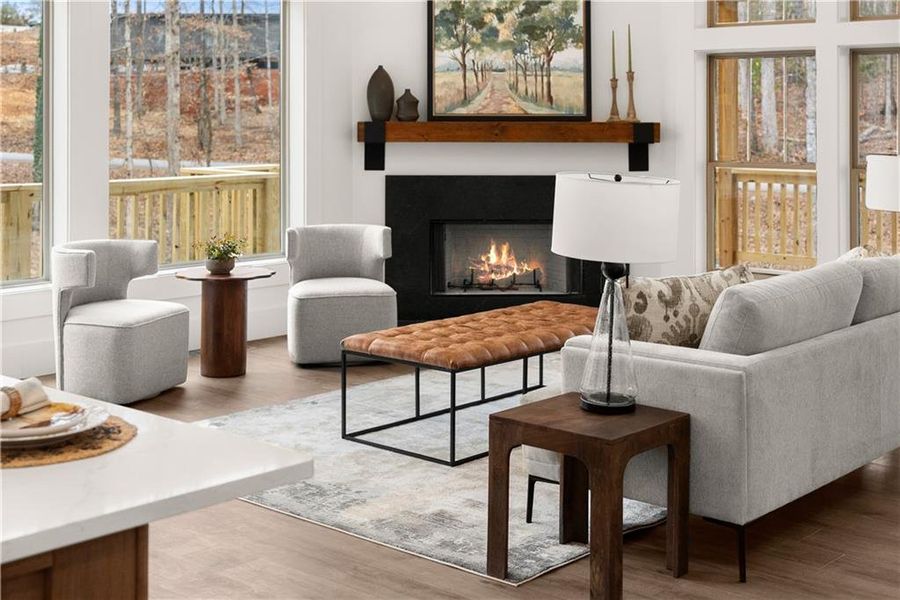 Furnished interior view inside a new home in , Dawsonville (Image 9).