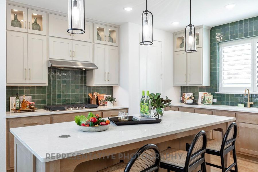 Furnished interior view inside a new home in Pomona: 42ft. lots, Manvel (Image 5).