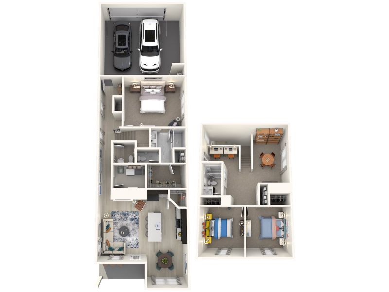 2D floor plan layout for the Reese by Meritage Homes in Hemingway - Cottage Series, Cumming, GA (Image 3). 2D floor plan layout for the Reese by Meritage Homes in Hemingway - Cottage Series, Cumming, GA (Image 3).