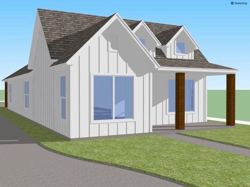 Exterior rendering of this home design in , Waco, TX (Image 1).