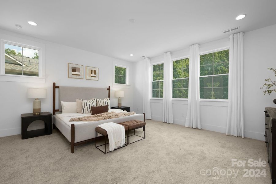 Oversized windows in Primary Bedroom