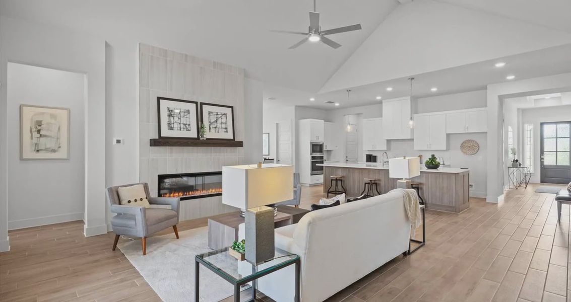 Representative furnished interior of a home built from the Wyatt by Chesmar Homes in Broken Oak, Georgetown (Image 5).
