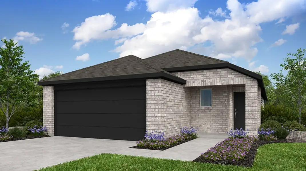 Representative exterior photo of a completed home built from the Falcon by Taylor Morrison in Longview 40s, Del Valle, TX (Image 1). Representative exterior photo of a completed home built from the Falcon by Taylor Morrison in Longview 40s, Del Valle, TX (Image 1).