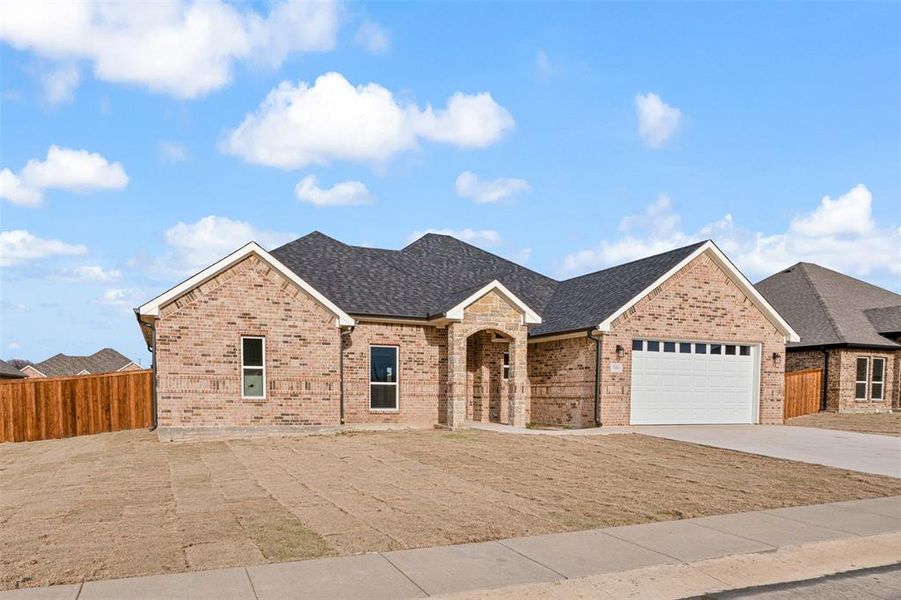 Front exterior of a new home in , Mabank, TX, highlighting curb appeal (Image 20).
