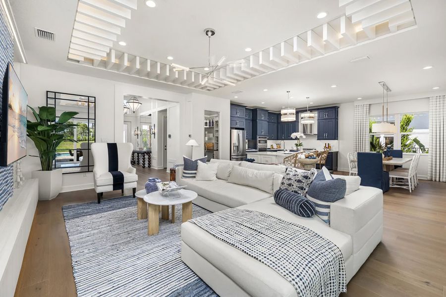 Representative furnished interior of a home built from the Sapphire by GL Homes in Valencia Ridge (55+), Wesley Chapel (Image 11).