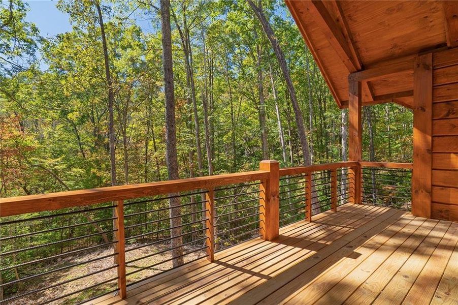 Exterior details and patio area of a home in , Cherry Log (Image 4).