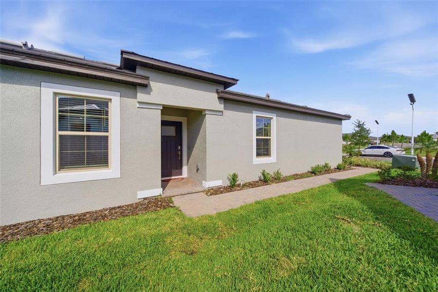 Exterior details and patio area of a home in Mirada Active Adult, San Antonio (Image 13).