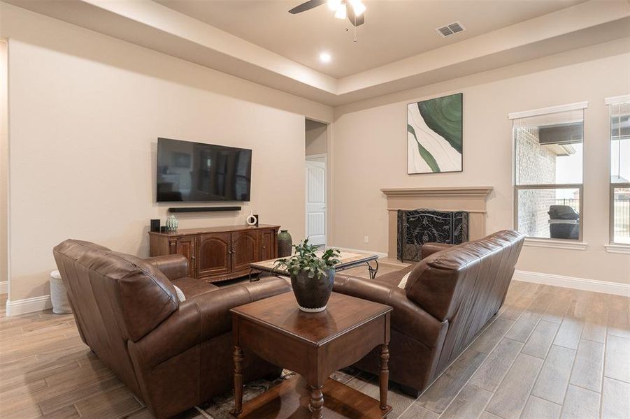 Family room with ample room for entertaining