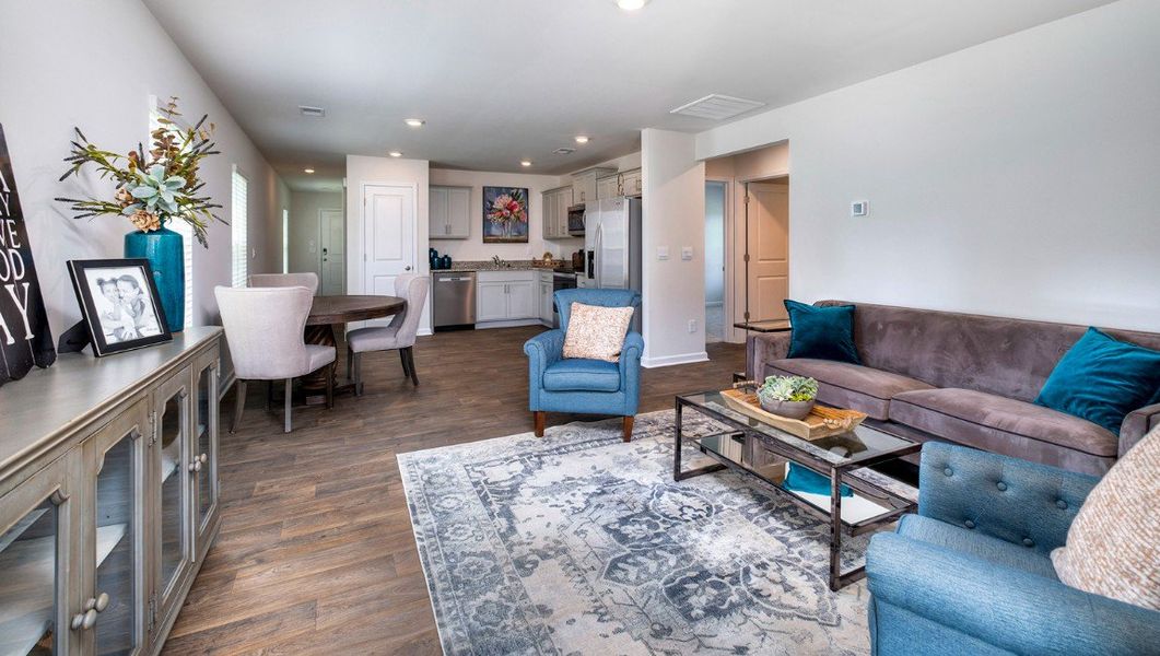 Furnished interior view inside a new home in Lockwood Landing, Supply (Image 10). Furnished interior view inside a new home in Lockwood Landing, Supply (Image 10).
