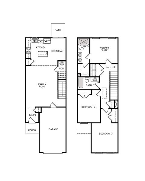 2D floor plan layout of this home in Village at Boulware, Lugoff, SC (Image 2). 2D floor plan layout of this home in Village at Boulware, Lugoff, SC (Image 2).