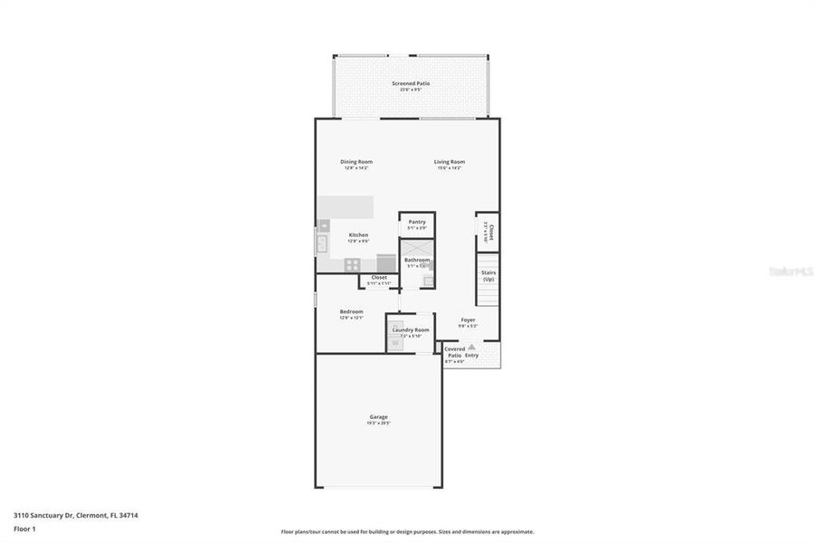 2D floor plan layout of this home in , Clermont, FL (Image 6).